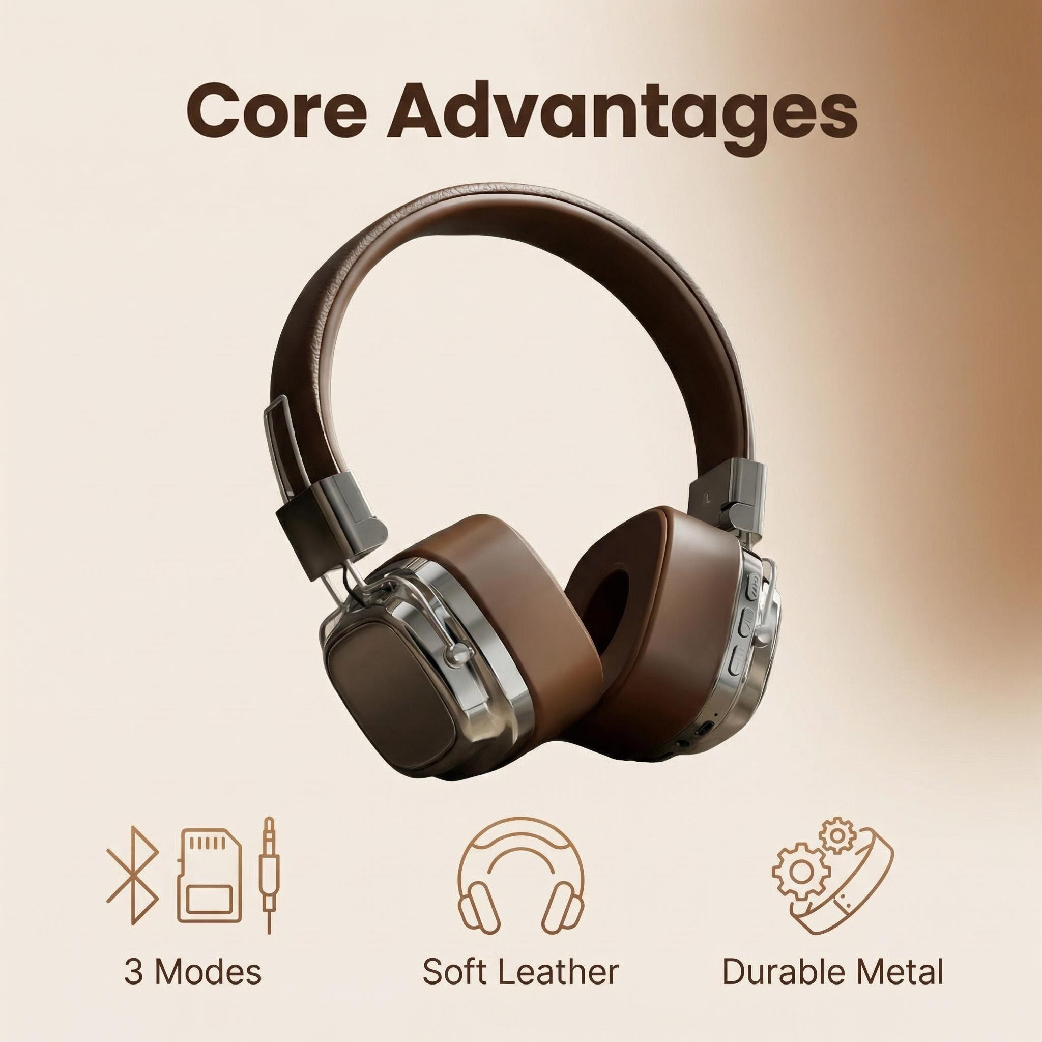 Retro Leather Over-ear Headpho - огляд і ціна Retro Gaming On Phone