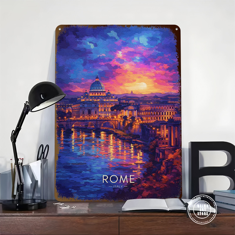 Rome Cityscape At Sunset Tinpl - огляд і ціна Retro Gaming At