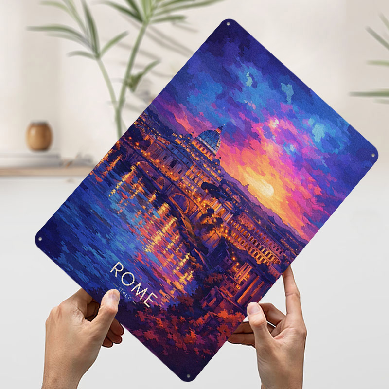 Rome Cityscape At Sunset Tinpl - огляд і ціна Retro Gaming At