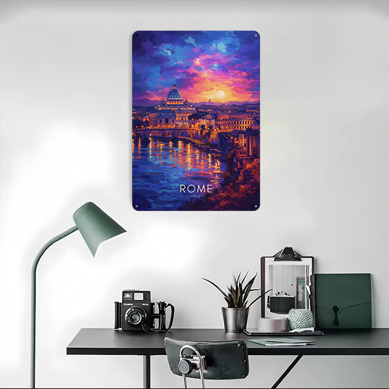 Rome Cityscape At Sunset Tinpl - огляд і ціна Retro Gaming At
